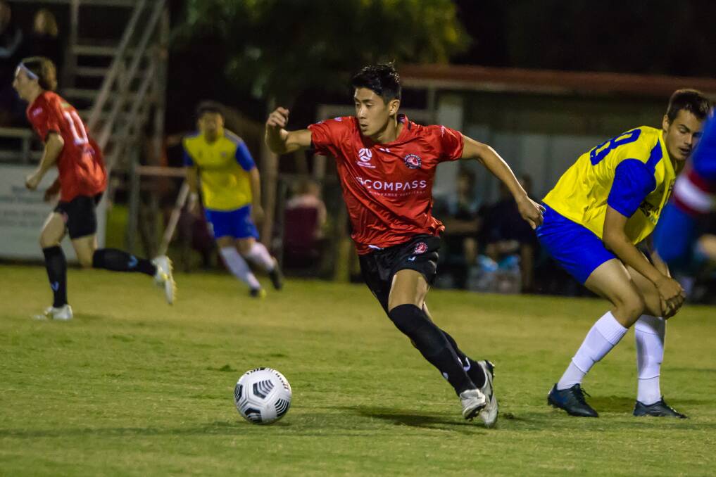 IN ACTION: Livewire fan favourite Ryo Emoto in action in the NPL Queensland clash against the Brisbane Strikers.