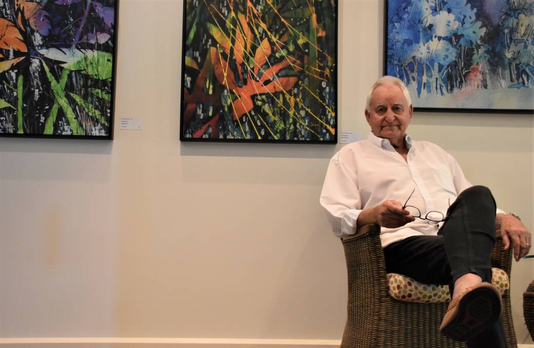 ABSTRACT ARTIST: Victoria Point's Ron Duncan has been tasked with creating 60 paintings for a new hotel opening on the Gold Coast this year. 