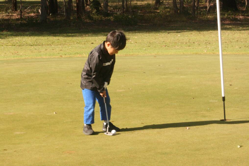 TEEING OFF: Jeju takes a shot at Howeston Golf Course in Birkdale.