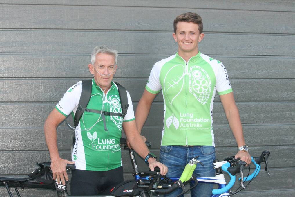 IRONMAN: Mr Winwood will take part in the Cairns Ironman alongside his son Curtis, who will help with managing his oxygen supply and battery changes.