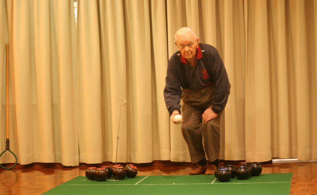 SEASONED: Keeping your eye on the prize is the key to a successful bowler, Terry Latchford, 100, says.