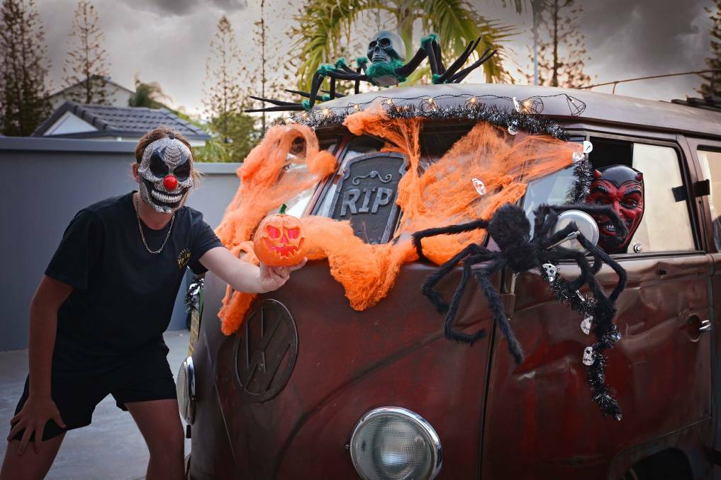 SPOOK-TACULAR: Decked-out Kombis will be on display at Raby Bay tomorrow night. Photo: Bayside Kombi Kruisers