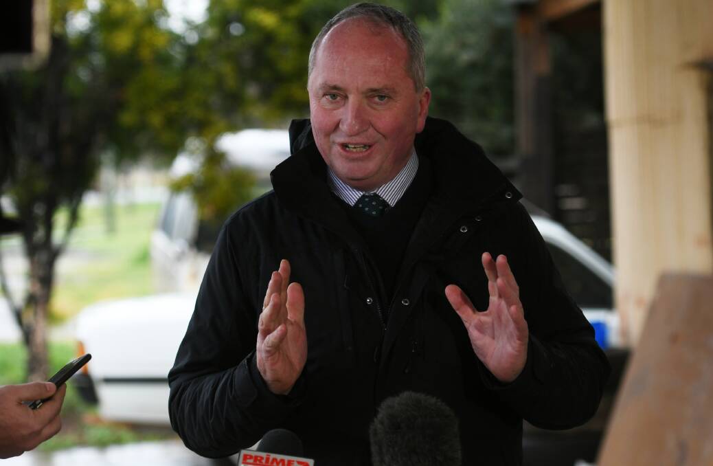 GET REAL: New England MP Barnaby Joyce is urging people to wear face masks when required in light of a Melbourne woman who refused to wear a mask in Bunnings. Photo: Gareth Gardener 270720GGB09 
