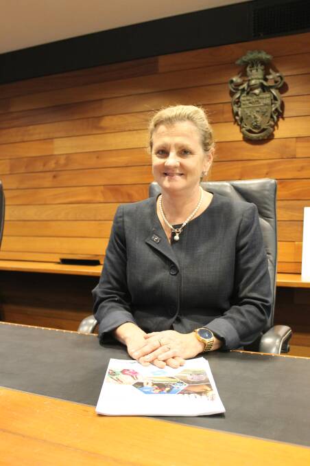 THINKING DIGITALLY: Mayor Karen Williams in the council chamber.