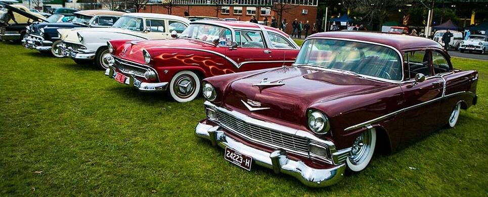 ON SHOW: Some hot old cars on show at the last event at Cleveland.