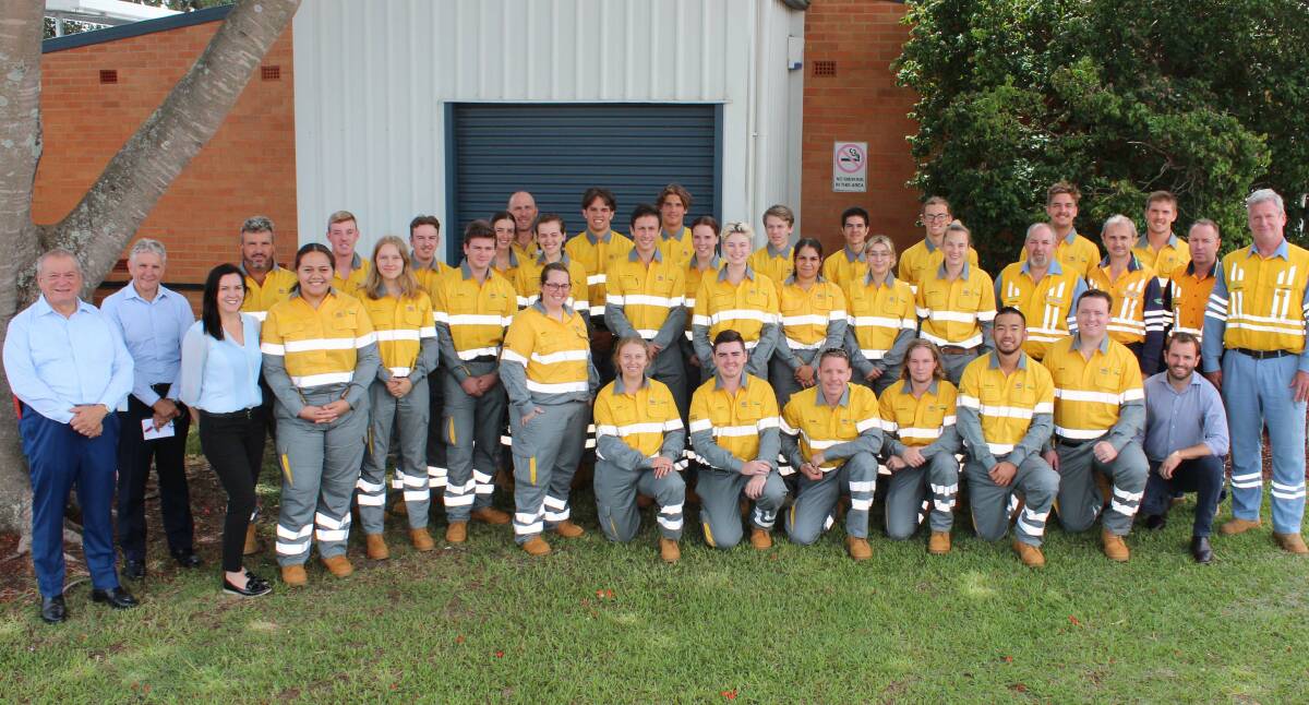 GOOD START: Energex apprentices inducted at Rocklea's EsiTrain facility on Wednesday.