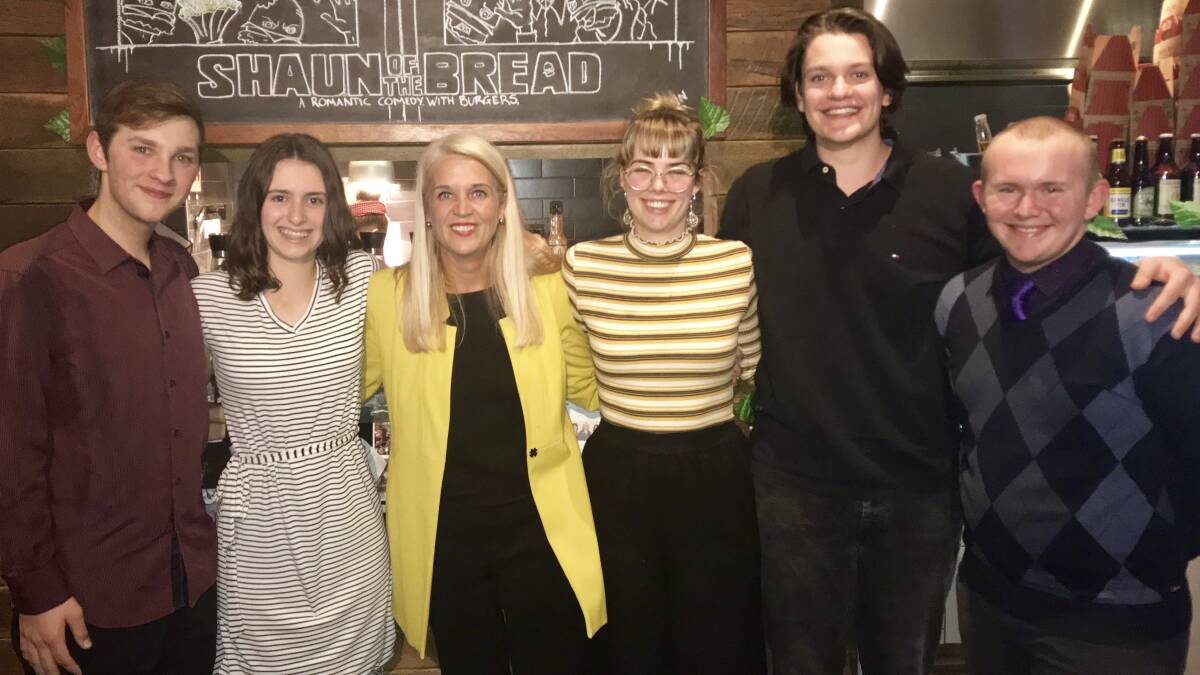 LEADERS: Patrick Robinson for Redlands, Tahlia Henderson for Capalaba, MP Kim Richards, Asha Mortel for Oodgeroo, Matthew Davidson Chatsworth, and Jasper Every, a former youth parliament member.
