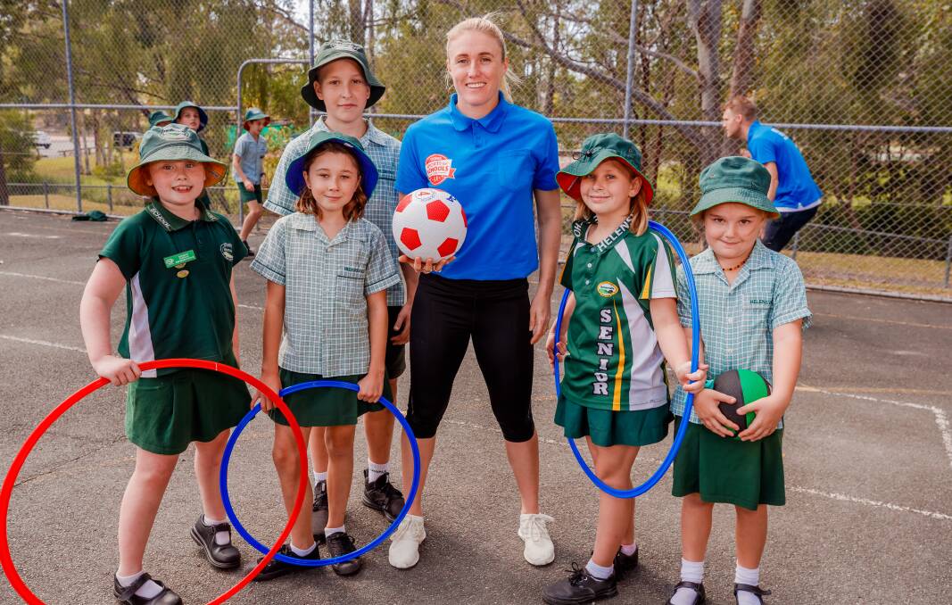 GEAR FOR KIDS: Champion athlete Sally Pearson with some sporty types.