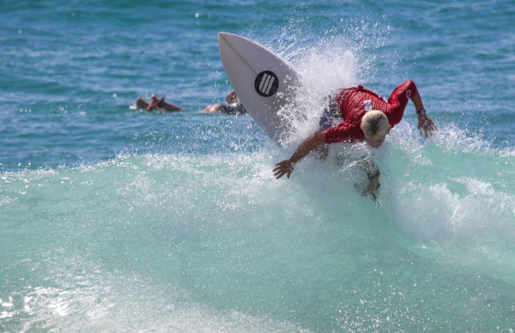 RIPPING: Zane Jenner one of North Stradbroke Island's best surfers. Photo: Straddie Surf Pics.