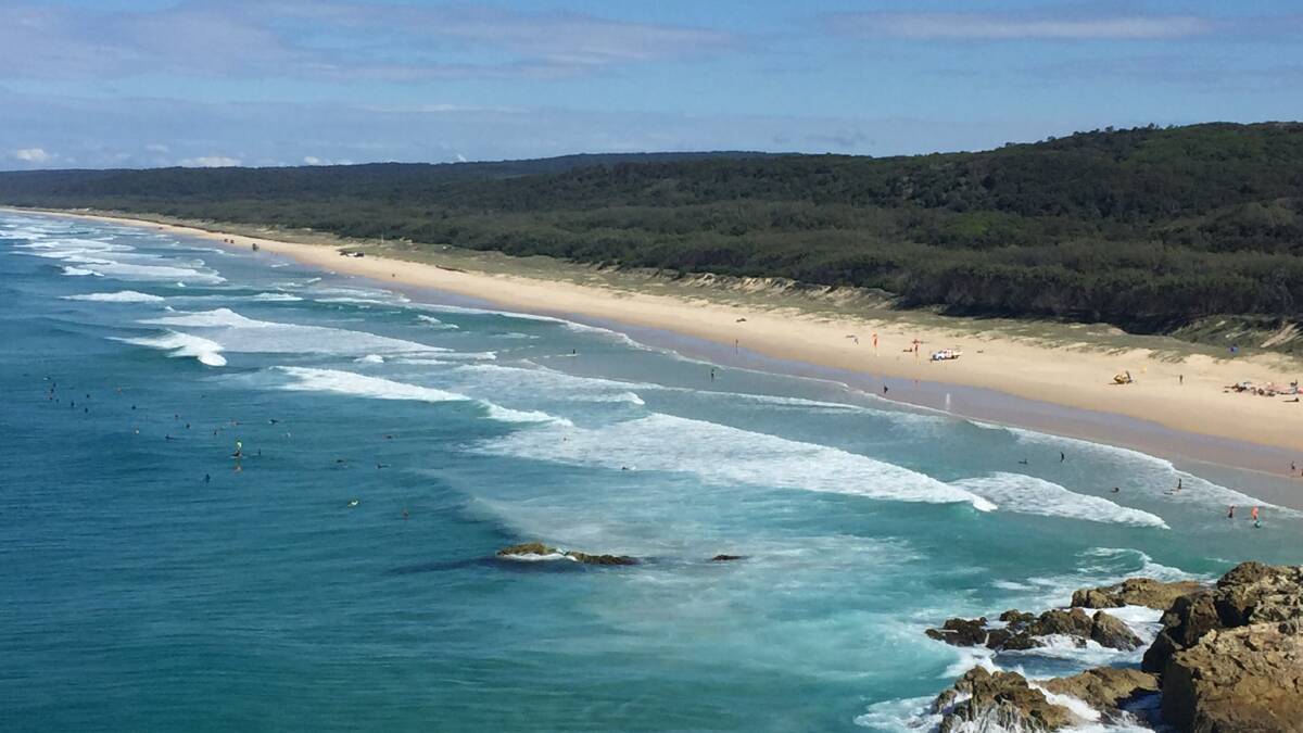 BAN: The beaches at North Stradbroke Island will be strangely empty this Easter. 
