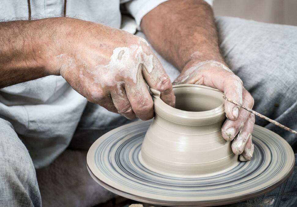 POTTERY: Denise and Viv Wright are known for pottery, sculptures and paintings. Photo: Joe Burnett.