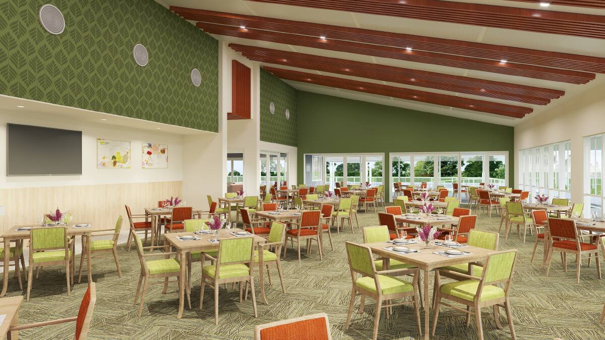 DINING IN: The dining room at the aged care home at Redland Bay.