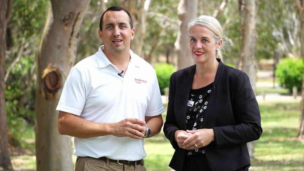 TAFE PROMISE: Capalaba MP Don Brown and Redlands candidate Kim Richards.