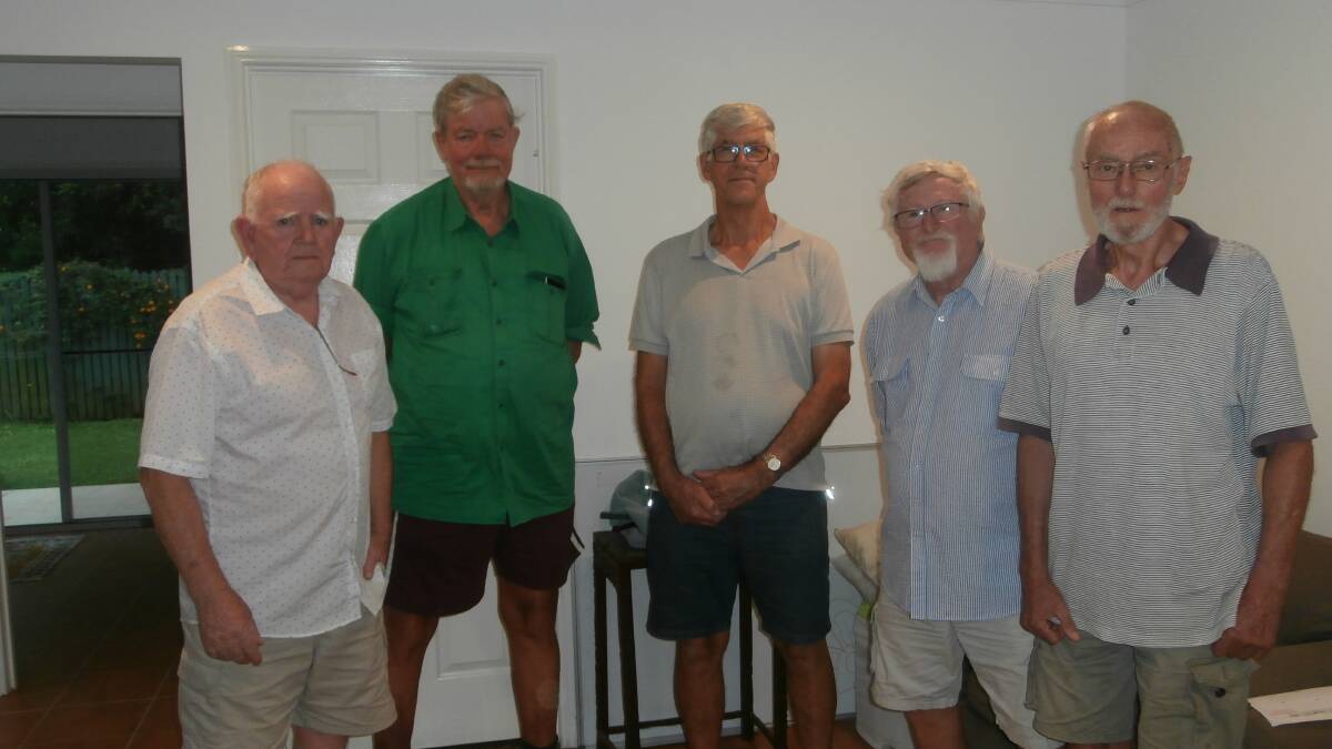 SENIORS EXPO: Coochie planners Ted Dilworth, Peter Kroll, Bob Corpe, Max Jones and Bill Foley. The committee is all set for May 9.