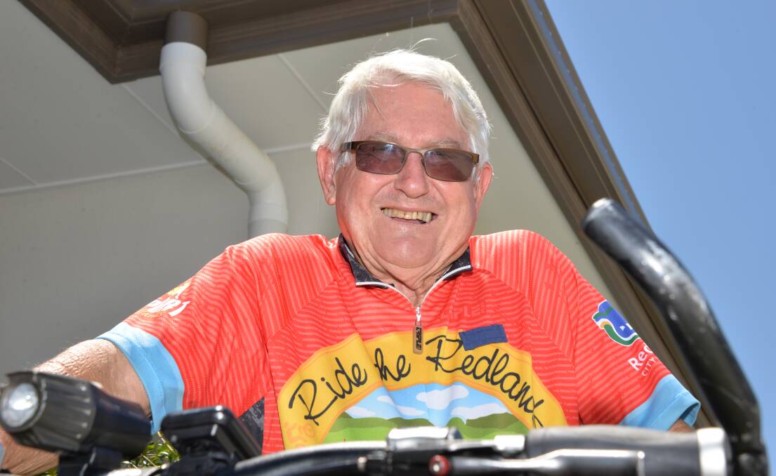 TOP RIDER: David Sallows, 82, thinks nothing of cycling from Brisbane to the Gold Coast. Photo: Brian Williams.