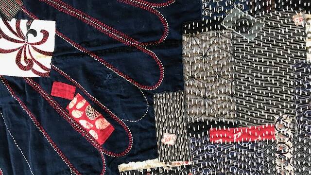 STITCHED UP: A close-up of Beverley Perels chiki chiku stitching work.
