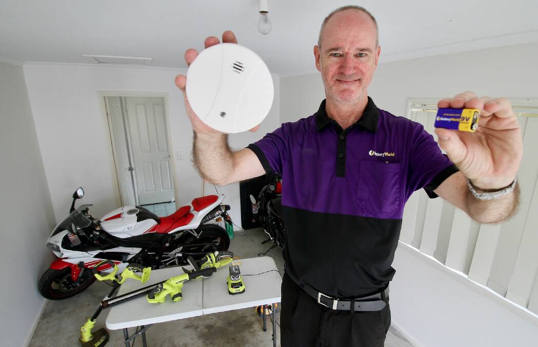 WARNING: Steve Minter of Capalaba will replace old fire alarm batteries for free.
