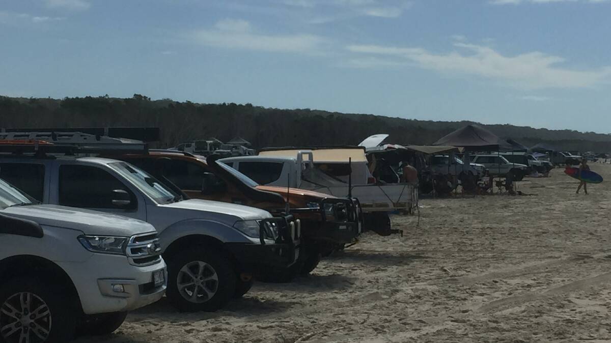 JAM PACKED: This is not what Redland City Council wants to see at North Stradbroke Island over the Easter weekend, with visitors shoulder to shoulder.