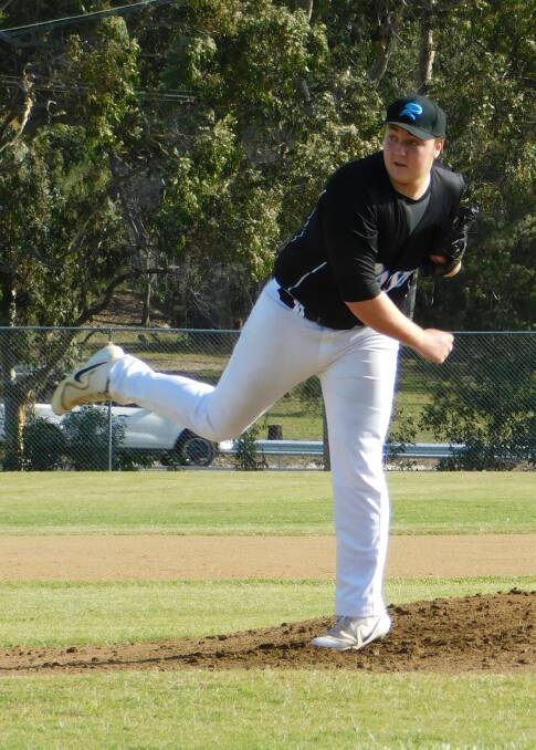 FAST BALL: Div 1 player Hayden Michie pitching in the weekend’s games.