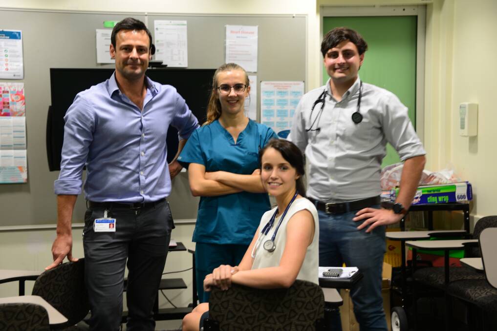 DOCTORS IN TRAINING: James Stewart, Kirsty-Lee Palmer,  Zoe Wright and Ryan Avery. Andrew Warren is absent.