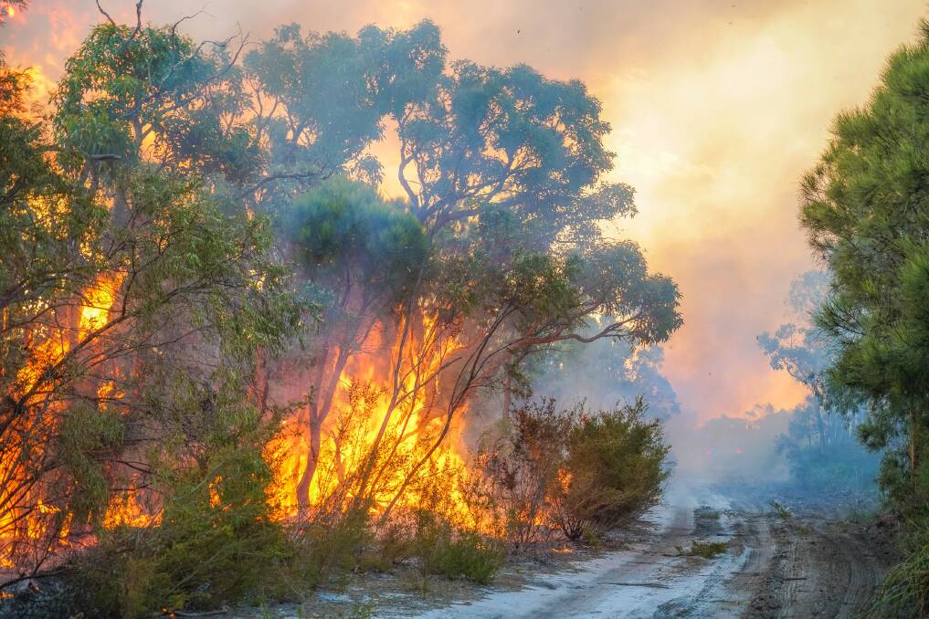 RAGING: Bushfire conditions continue across Western Australia's Margaret River region. Picture: supplied
