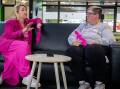 PATIENT OPTIONS: Kirsten Pilatti, BCNA CEO talks with Elizabeth Blane in Latrobe, Tasmania during a Breast Cancer Network Australia event. Picture: Paul Scambler