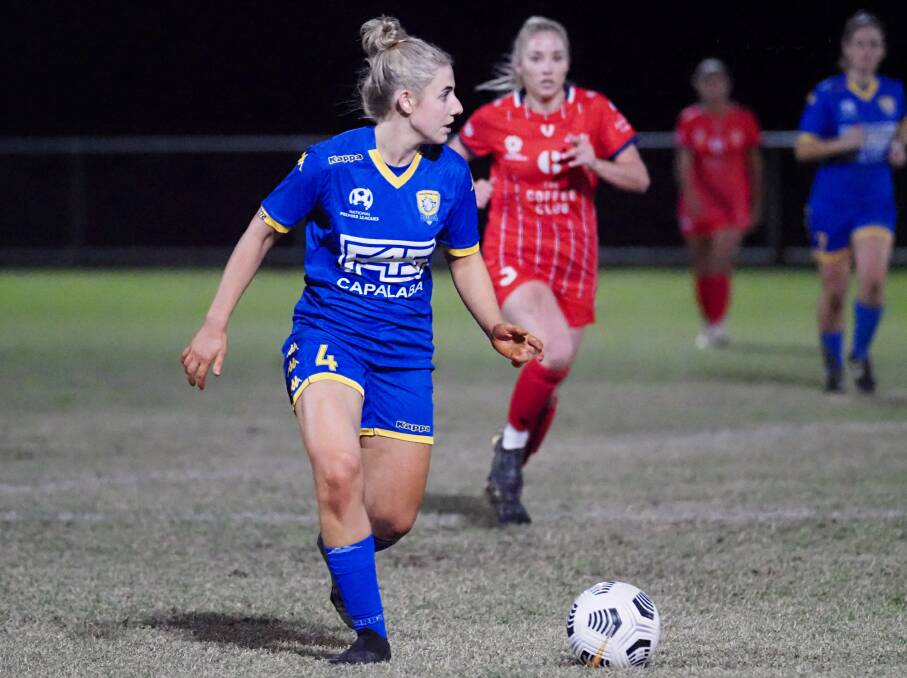 GOOD RUN: Angela Maher makes a run for Capalaba Bulldogs, who are unbeaten in their last eight games. Photo: Alan Minifie/Capalaba FC