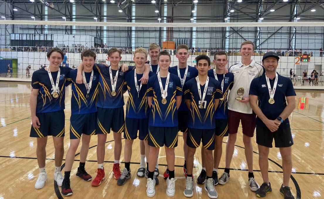 TOP BILLING: The year 11 boys honours team of Jonas Wullschleger, Antony Bowden, Dominic Toth, Jayce Plint, Ethan Thomas, Isaac Slaughter, Campbell Robertson, Jack Palmer and Samuel Whale claimed a gold medal. 