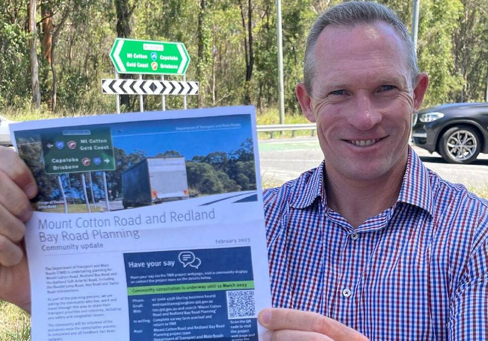 Springwood MP Mick de Brenni encourages locals to have their say on major Redlands roads. Picture from Facebook