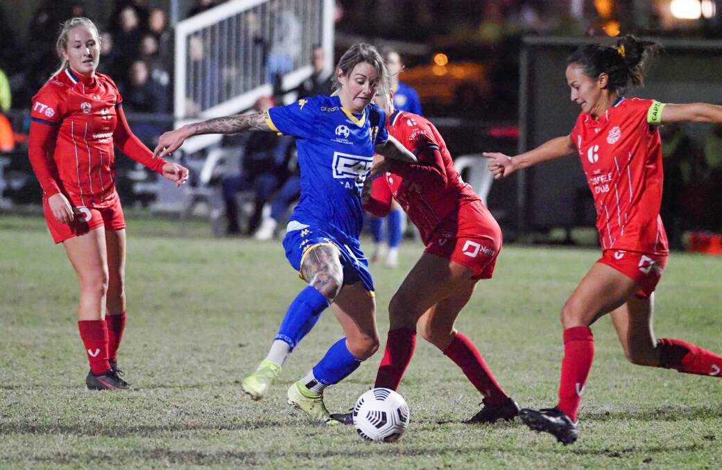 TOP FORM: Matildas and W-League star Larissa Crummer has scored a brace on three seperate occassions since joining Capalaba in April. Photo: Alan Minifie/Capalaba FC