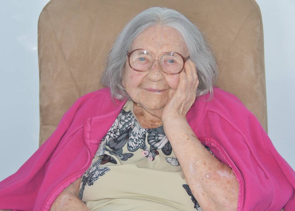 CENTURY: Clare Terlier will celebrate her 100th birthday with a vanilla sponge cake at Marebello nursing home. Photo: Jordan Crick. 