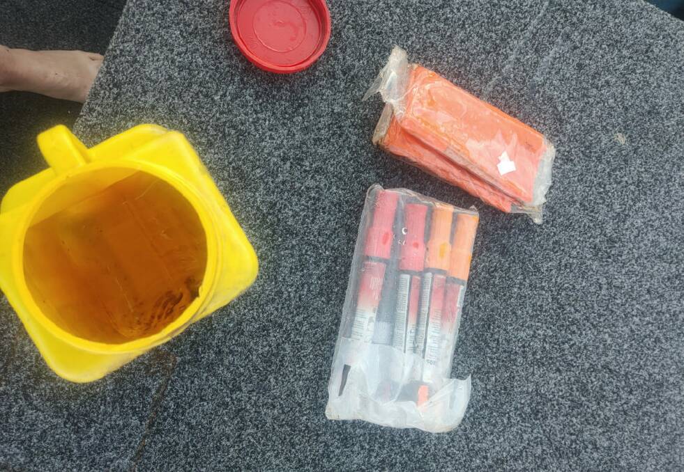 HELP: The flare kit found floating in the water at Moreton Bay. Police are searching for its owner. 