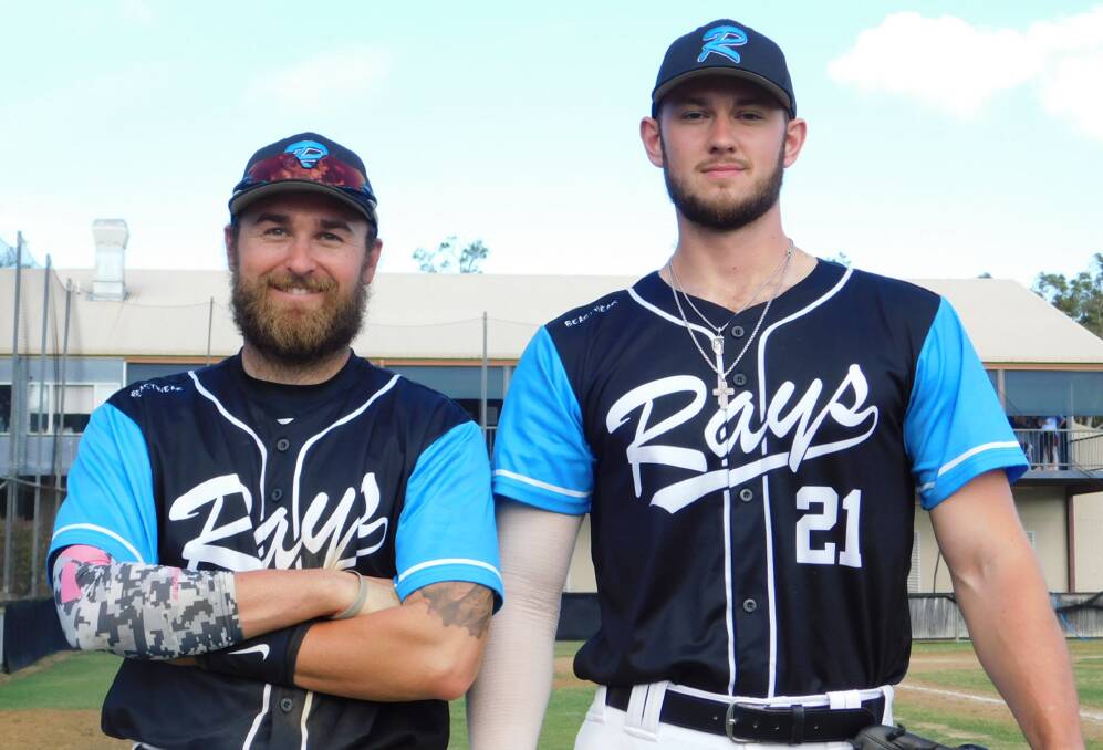 STAR PLAYERS: United States imports Darren Hasch and Michael Warnick in their Rays uniforms. 
