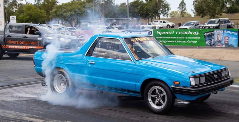 NEED FOR SPEED: The drag Brumby is a sight to behold and continues to break records at Willowbank Raceway. Photo: James Gardiner