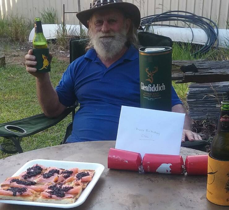 SEARCH: John Clark, better known as Croc, raises a glass. He is searching for a woman who helped him get home to Coochiemudlo Island after a hospital visit.