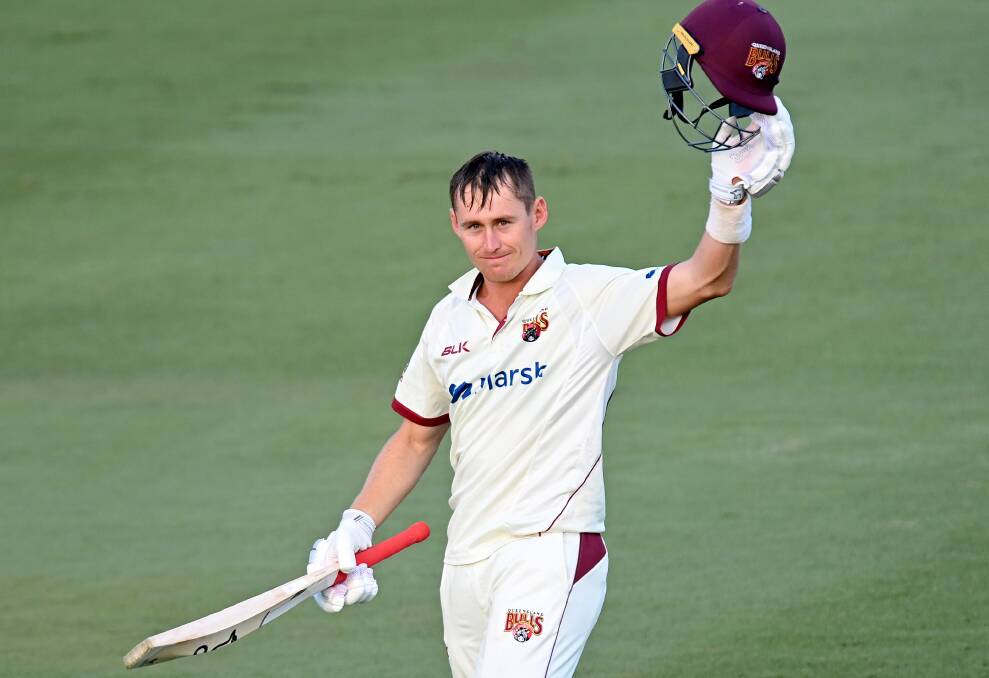TOP KNOCK: Marnus Labuschagne scored a match-wining century against New South Wales in the Sheffield Shield final at Allan Border Field in April. Photo: Getty Images/Cricket Australia