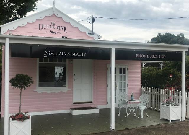 SALON: The Little Pink Shop stood tall before being damaged in a crash which took out the building's awning. Photo: supplied
