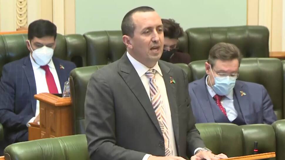 Capalaba MP Don Brown claimed in Parliament that David Crisafulli was behind a petition launched to support the families of a couple killed at Alexandra Hills last year. Photo from Queensland Parliament