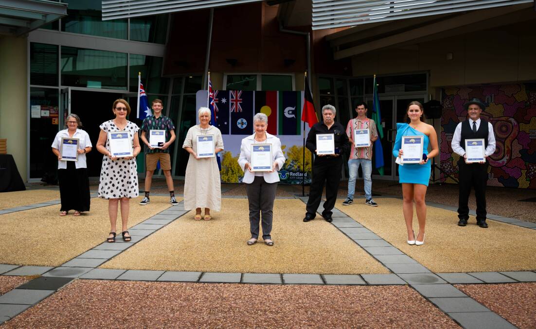 LOCAL HEROES: Sheldon College founder Dr Lyn Bishop with other Australia Day award winners. Photo: supplied