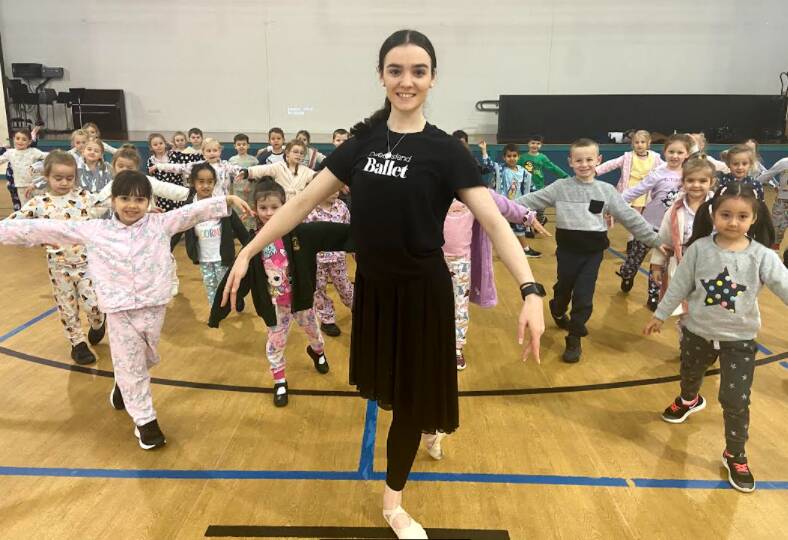 FINESSE: Queensland Ballet visited Coolnwynpin State School to run workshops with students. Photo: supplied