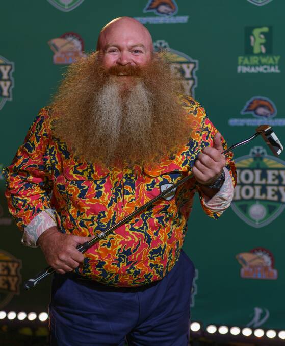 SHOW STOPPER: Mark Duncan and his big beard have made it to the Holey Moley final. It means he will play for $100,000. 