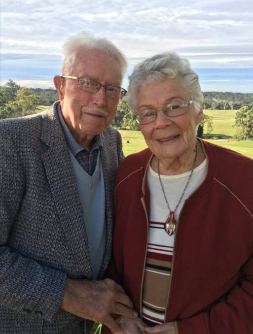 LOVE: Hugh and Dawn Chalmers recently celebrated their 70th wedding anniversary. They were engaged soon after meeting each other in 1949. 