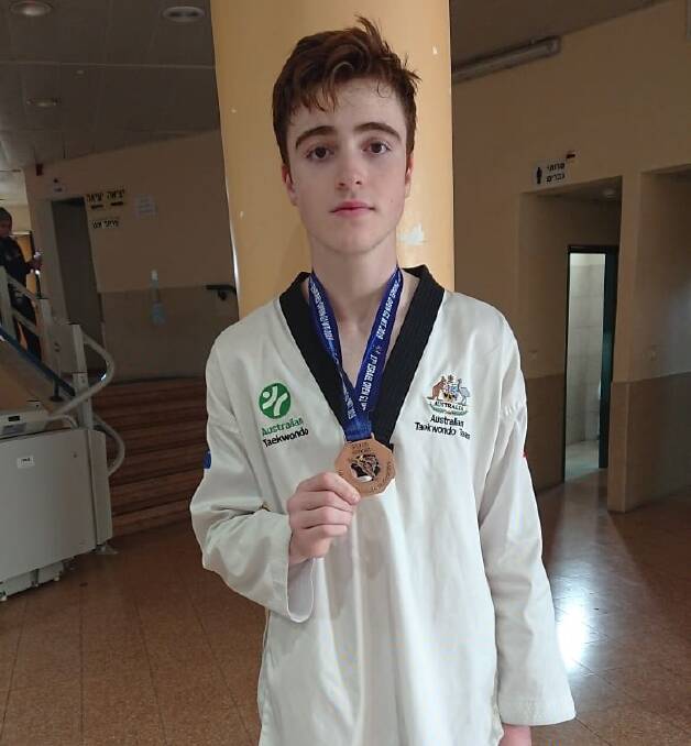 MEDAL: Liam Sweeney has been conquering the world on the taekwondo mat and is looking for people to sponsor him so he can attend the Junior World Championships in Bulgaria. 