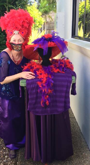 COSTUMES: Victoria Point resident Bronwyn Reading has dressed her bin up and named it 'Binderella'. She is making the most of life in isolation. 