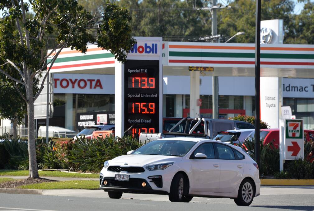 EXPENSIVE TRIP: 7-Eleven were charging 175.9 cents per litre for fuel at their Cleveland service station off Shore Street on Wednesday afternoon. Photo: Jordan Crick