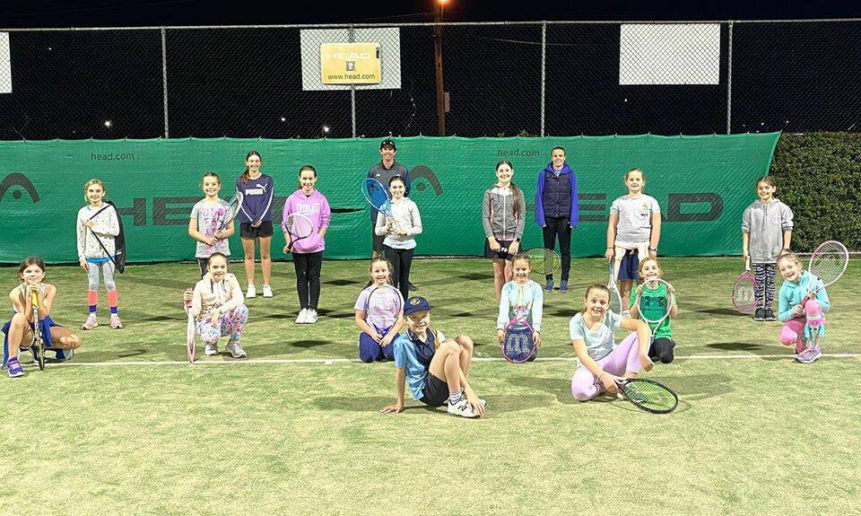 FUTURE STARS: Several girls were involved in the opening night of the Hot Shots tennis program on Thursday. 