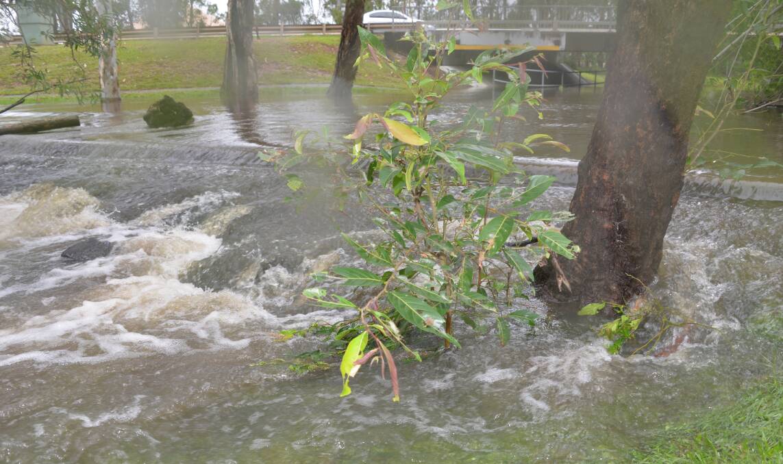 WET AND WILD: Good rain across the weekend and into Monday saw Hilliards Creek at Ormiston flowing. Photo: Brian Williams 