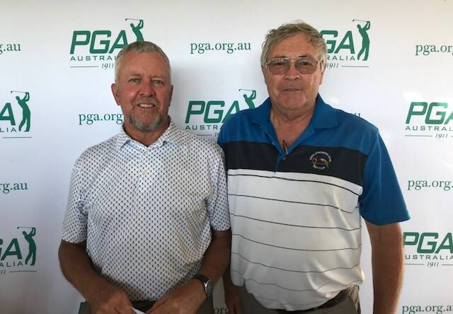 TEE OFF: Allan Cooper with Peter Turner at last year's pro-am. Photo: supplied