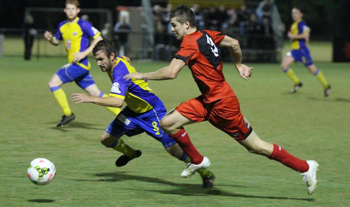 FAMILIAR FACE: Lyndon Dykes takes a run during his days at Redlands United.