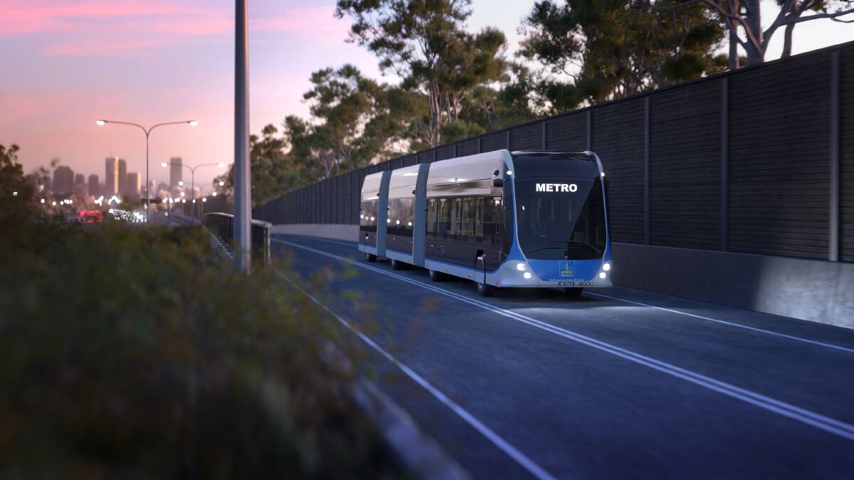 An animation of the Brisbane Metro, which will be the subject of a new pre-Olympics study. Picture supplied